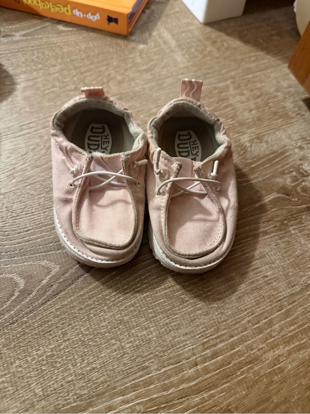Hey Dude Light Pink Canvas Kids Boat Shoes